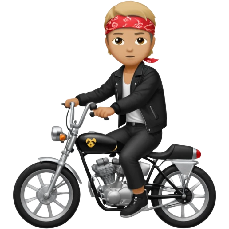 A Bosozoku guy is riding his bike emoji