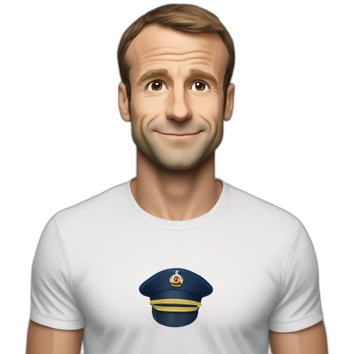 macron qui embrasse marine le peine avec un tee shirt i love marine emoji