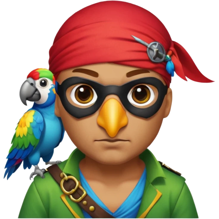 pirate and parrot emoji