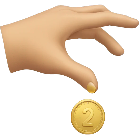 hand throwing a coin emoji