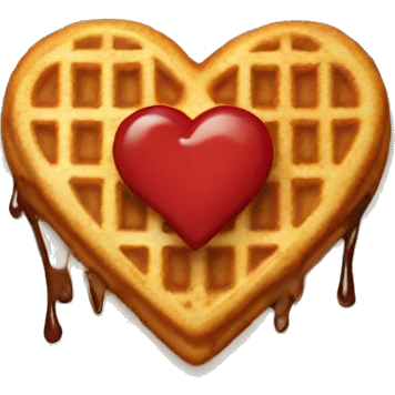 waffle shaped like a broken heart emoji