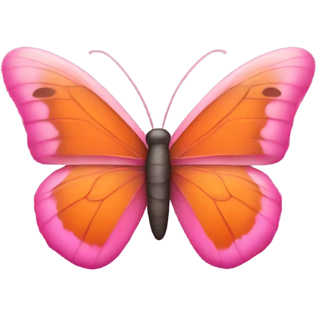 Orange and pink butterfly emoji