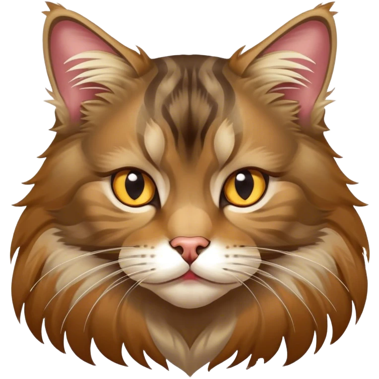 main coon with a spot on the lip emoji