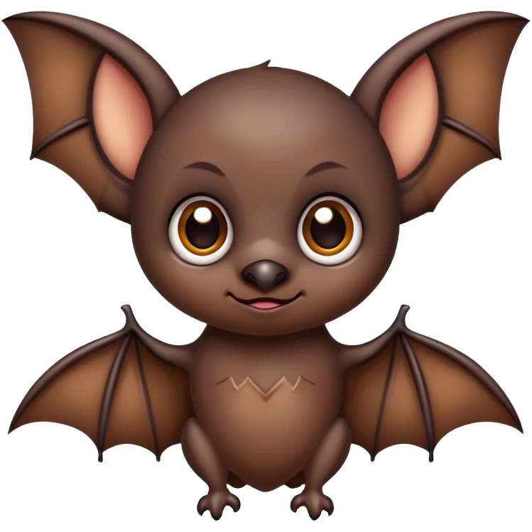 Cute lil bat with big dark brown eyes emoji