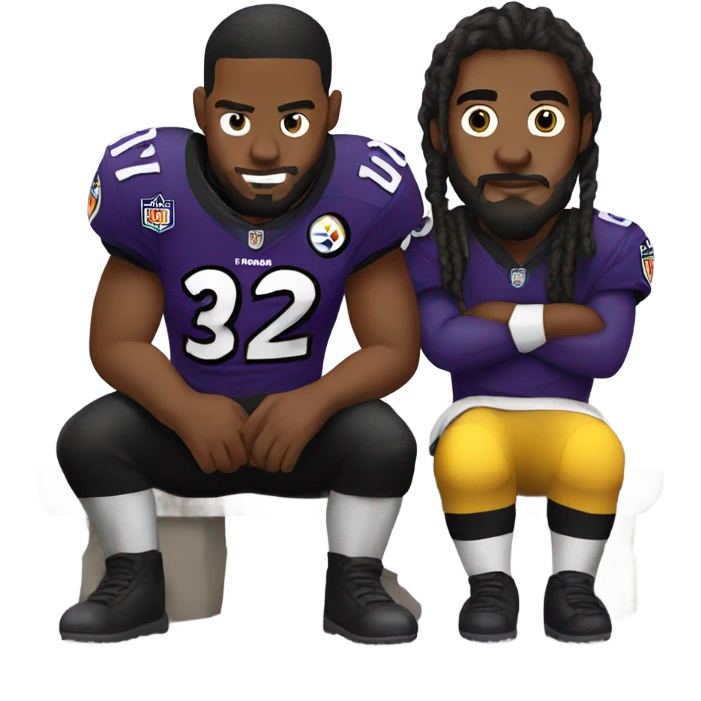 Steelers sitting on ravens emoji