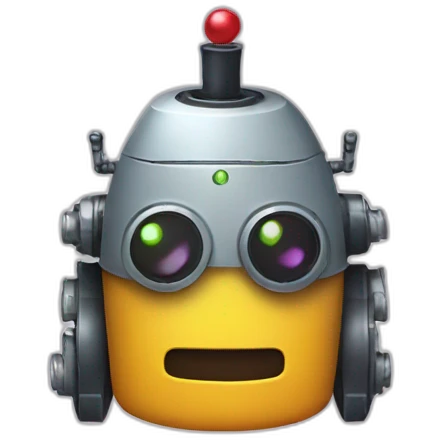 robot with partyhat emoji