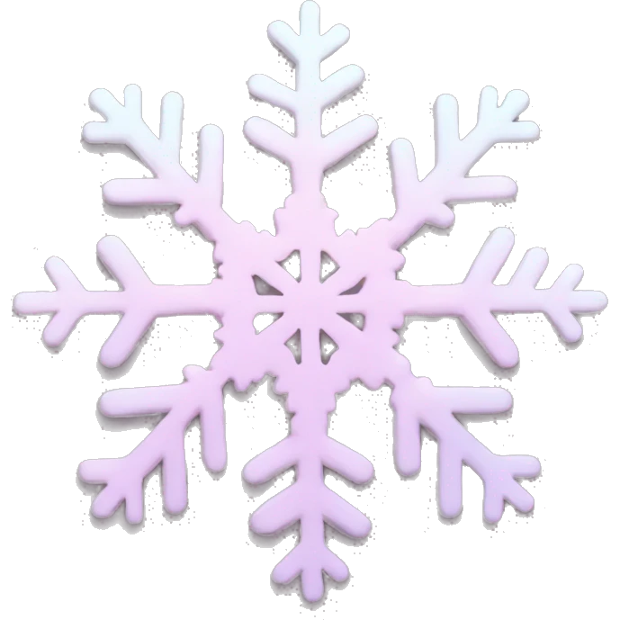 pastel pink snowflake  emoji