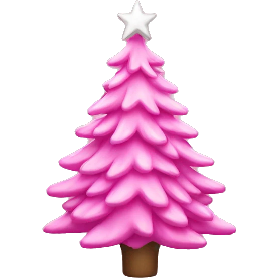 Pink Christmas tree emoji