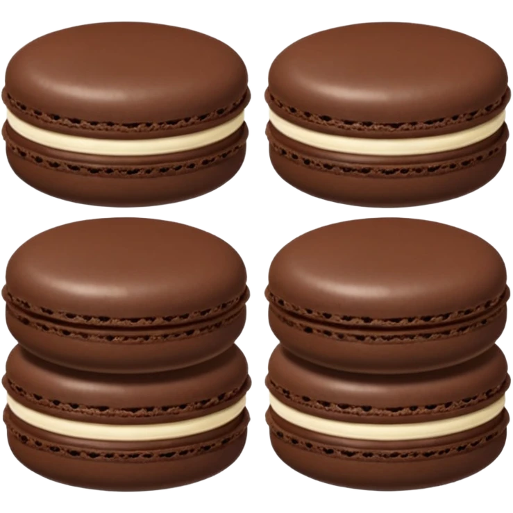 Macaron au chocolat emoji