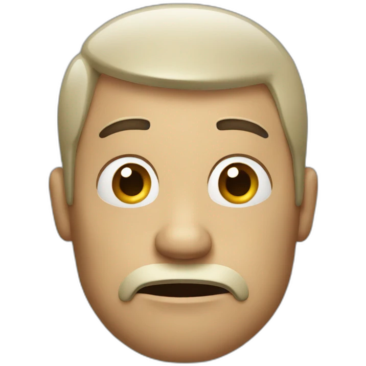 a confused man emoji