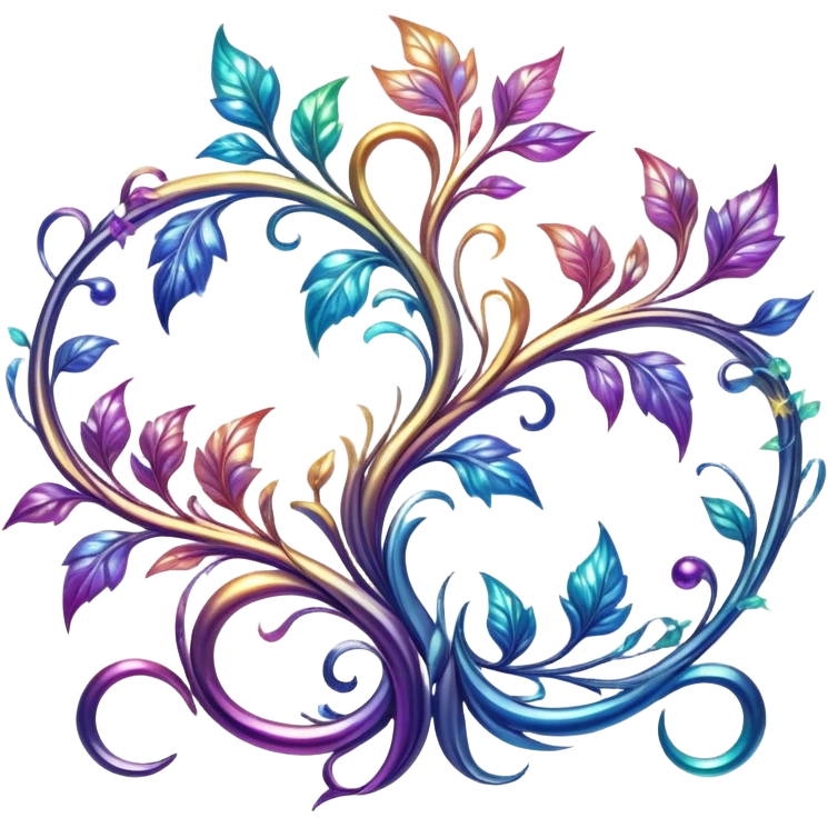 Epic divine sparkly glittery shiny legendary celestial vines flowery complex detailed iridescent gradients marbles aesthetic-scenery-Decorations emoji