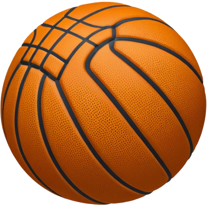 Crea un balón de basket negro con rayas blancas emoji