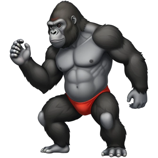 Gorilla with one leg emoji