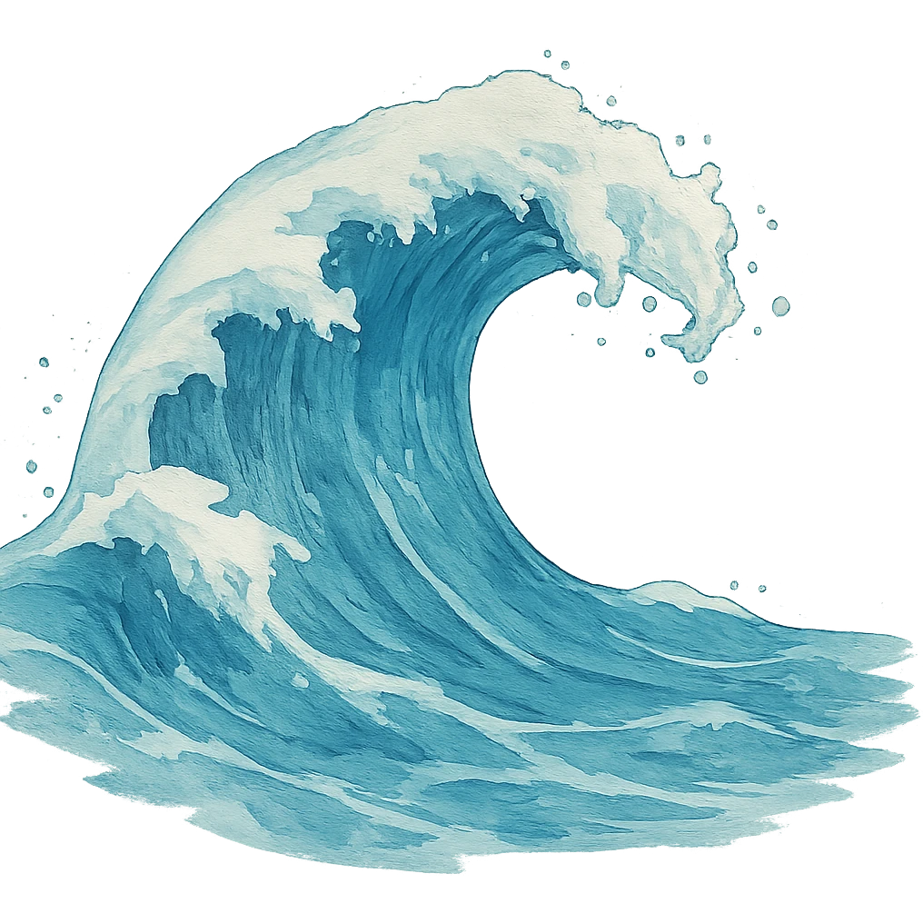 a wave of water emoji