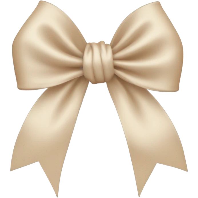 Beige bow emoji