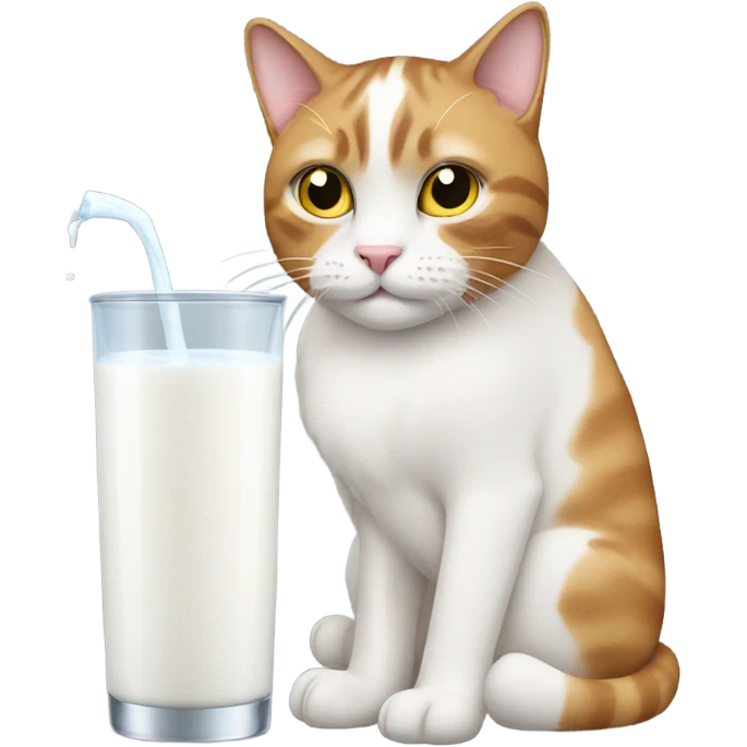 Cat drinking milk emoji