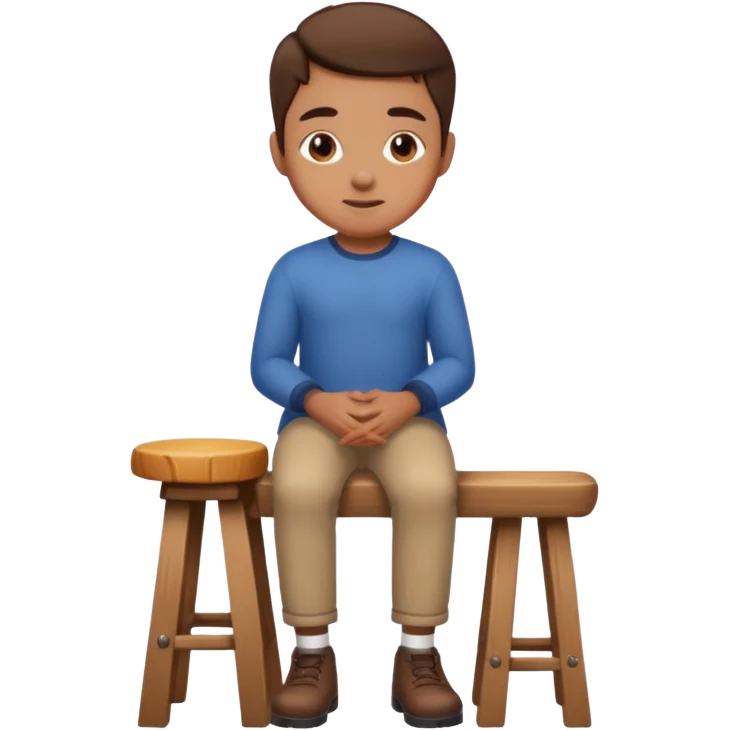 a person sitting on stool emoji