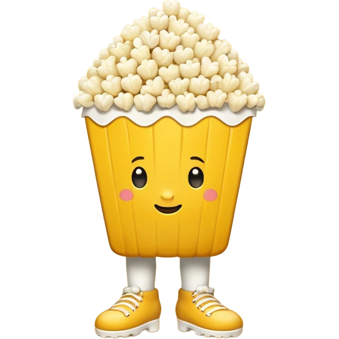 Popcorn with feet  emoji