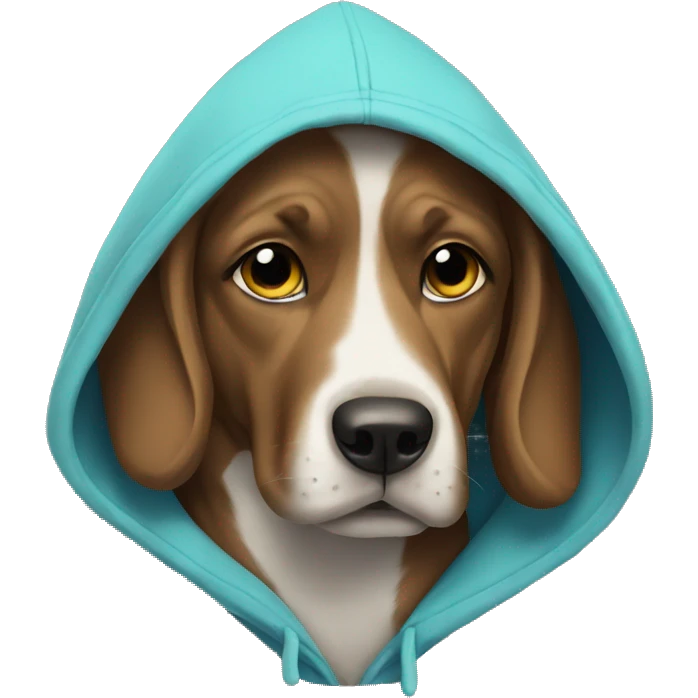 Dog wearing hoodie  emoji