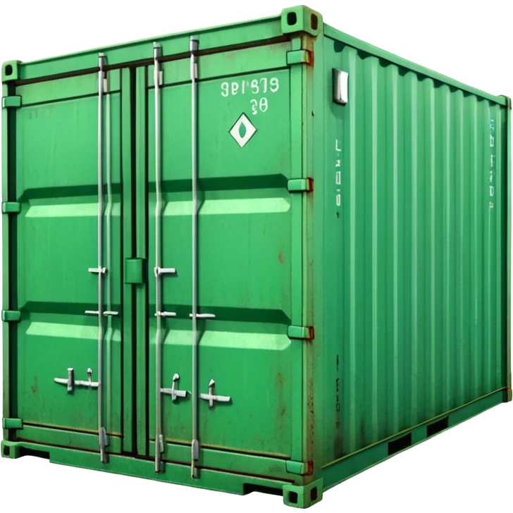 Green shipping container  emoji