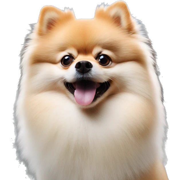 Pomeranian spitz in Moscow emoji