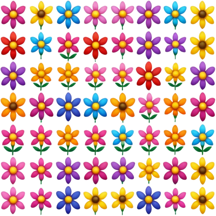 items for flower emoji