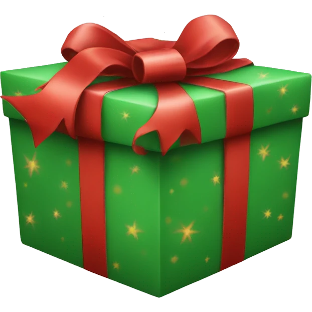 Red and green Christmas gift emoji
