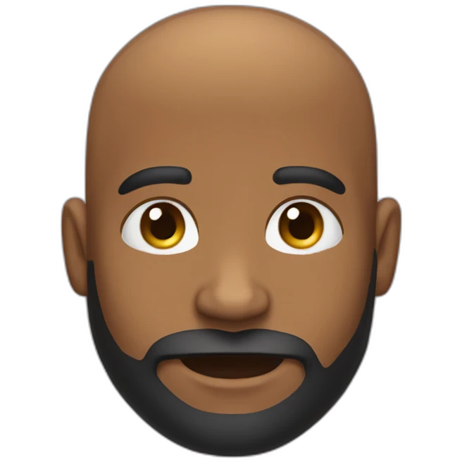 Afro-américain beard bald emoji