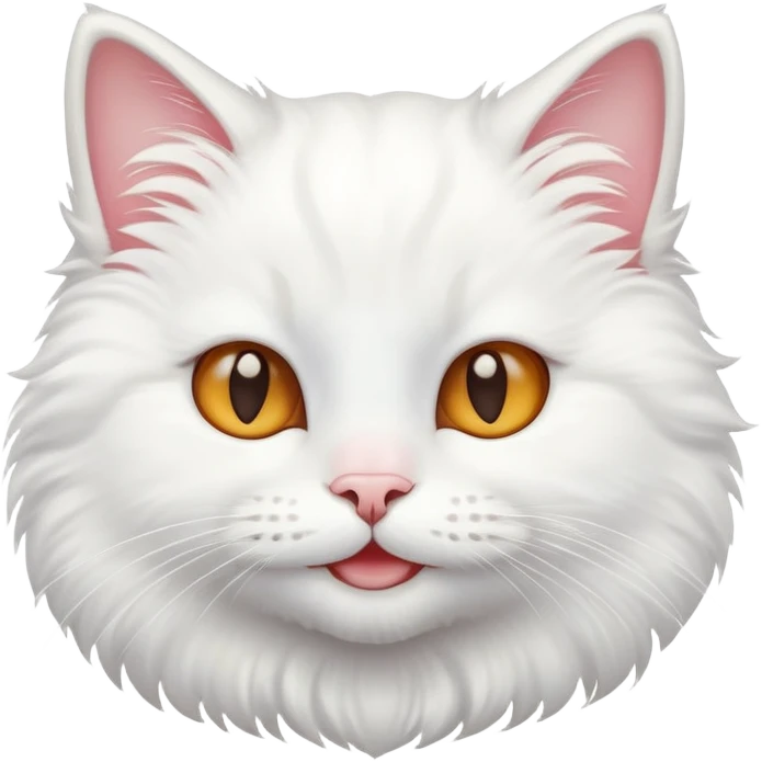 smiling white cat emoji
