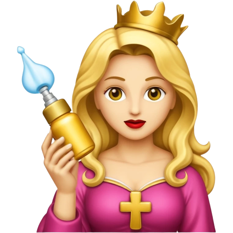 emoji della madonna con una bomboletta spary
 emoji