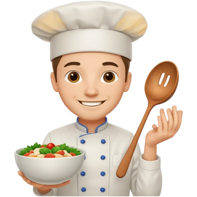   man Chef Holding Bowl emoji