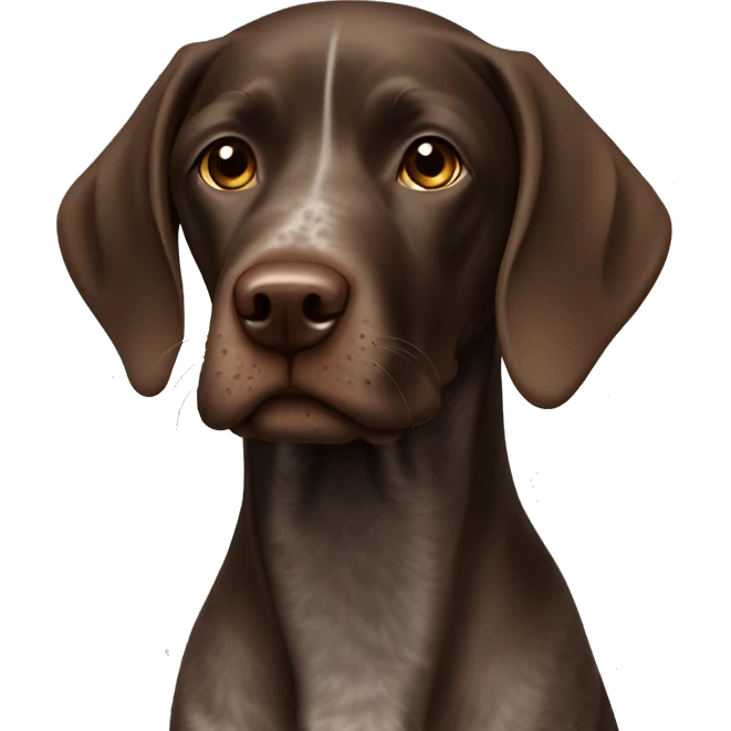 Brown German short haired pointer  emoji