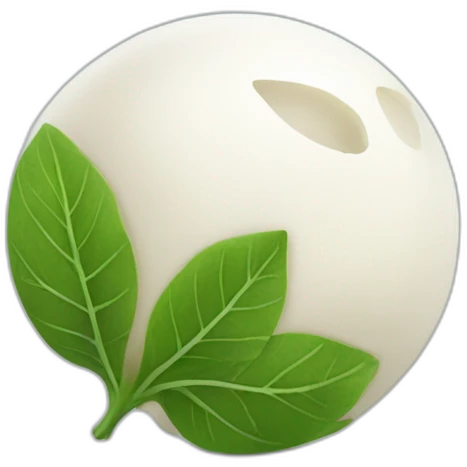 ball of mozarella + leaf emoji