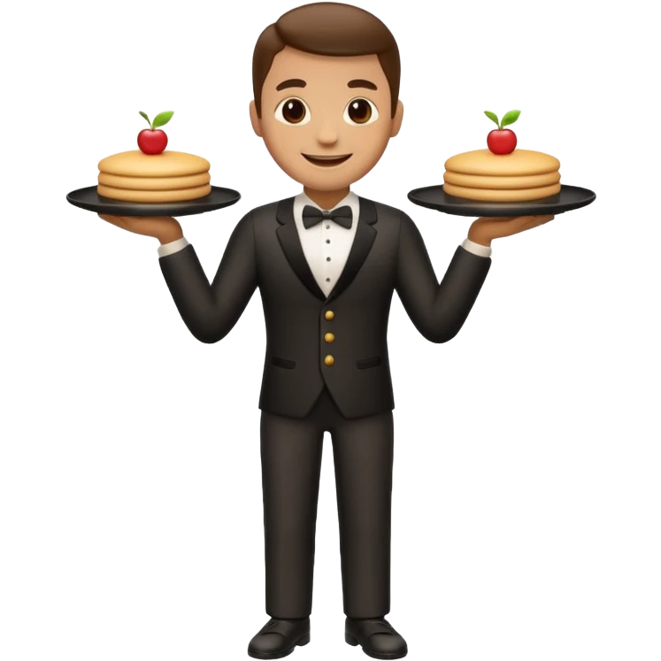 emoji camarero, cuerpo completo sin nada en la mano emoji