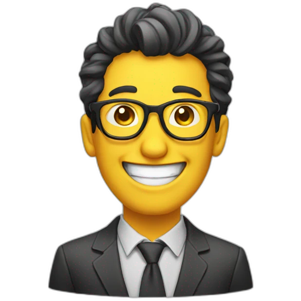 Genius nerd Laughing emoji