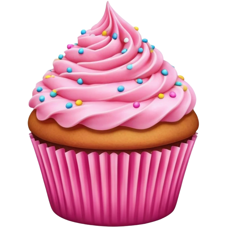 cupcake with pink icing emoji
