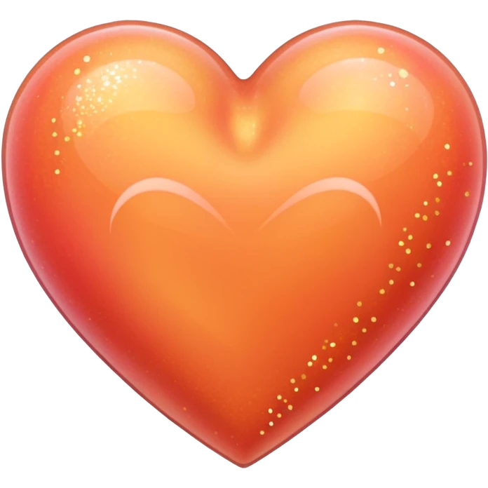 peach heart with a glitter effect emoji