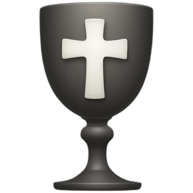 goblet with a cross emoji