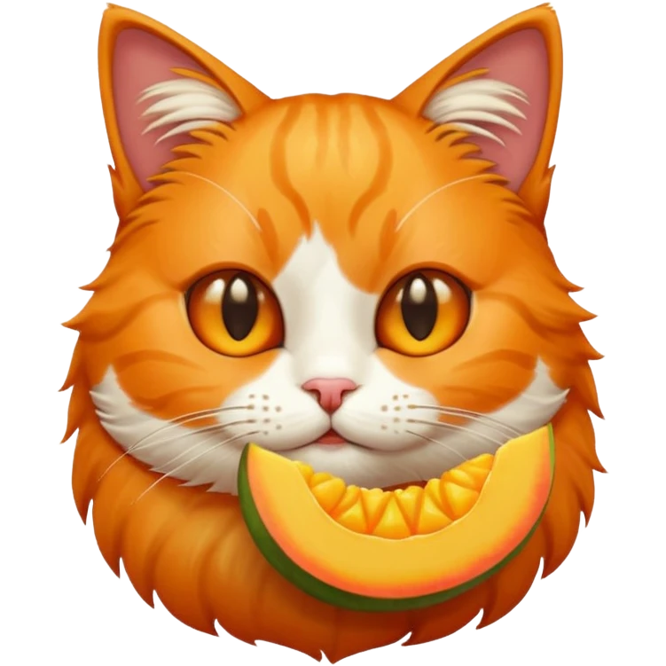 Cat eating mango emoji