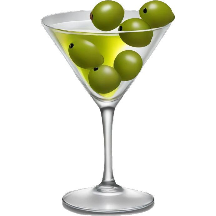 Clear martini with 3 small olives lm  emoji