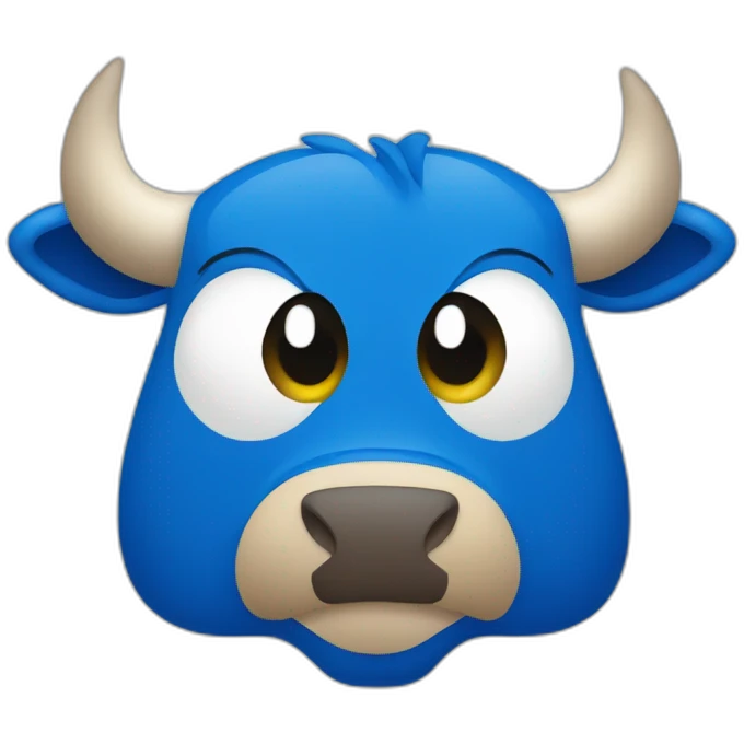 Bull with blue levski sofia tshirt emoji