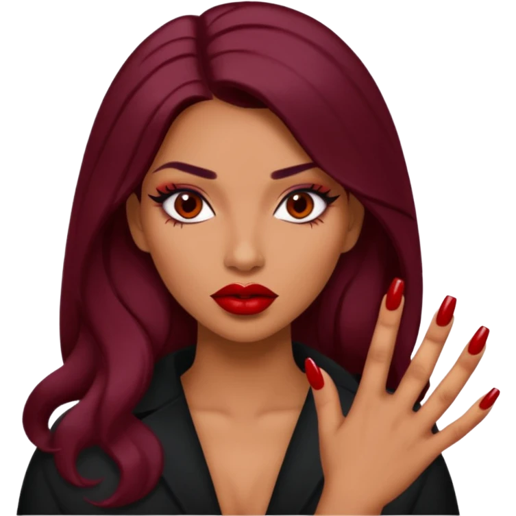 baddie with nails emoji