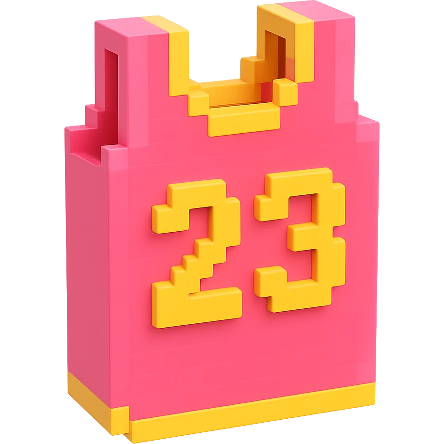 розовая баскетбольная майка с надписью "23", no background emoji