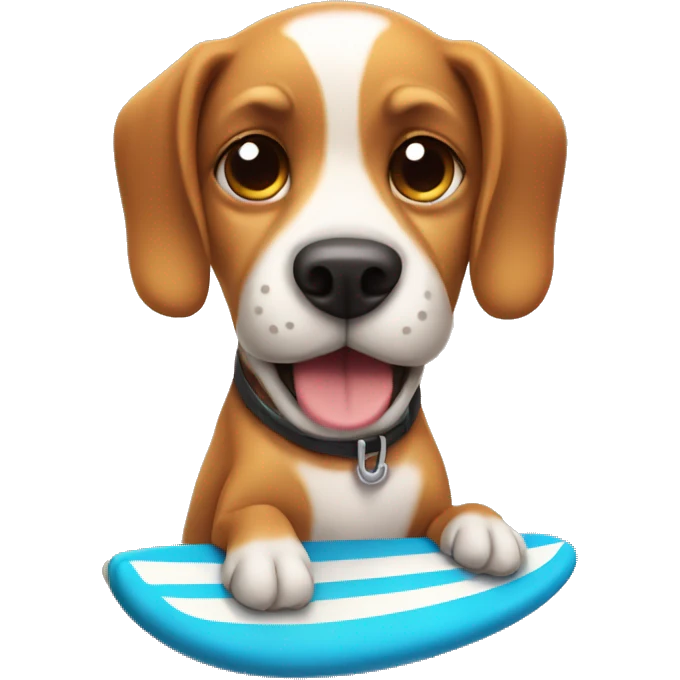 dog on surfboard emoji
