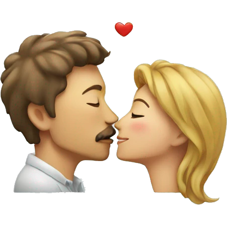 husband and wife in a heart kiss emoji
