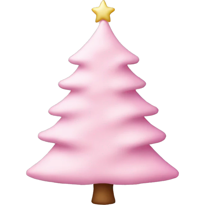 pastel pink christmas tree emoji