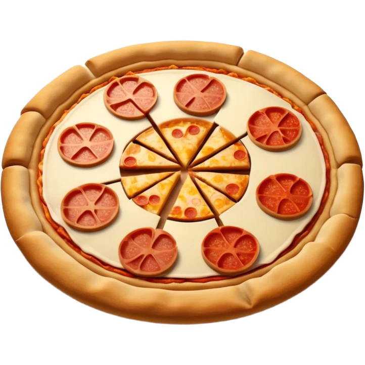 3d pie chart whith pizza as base emoji