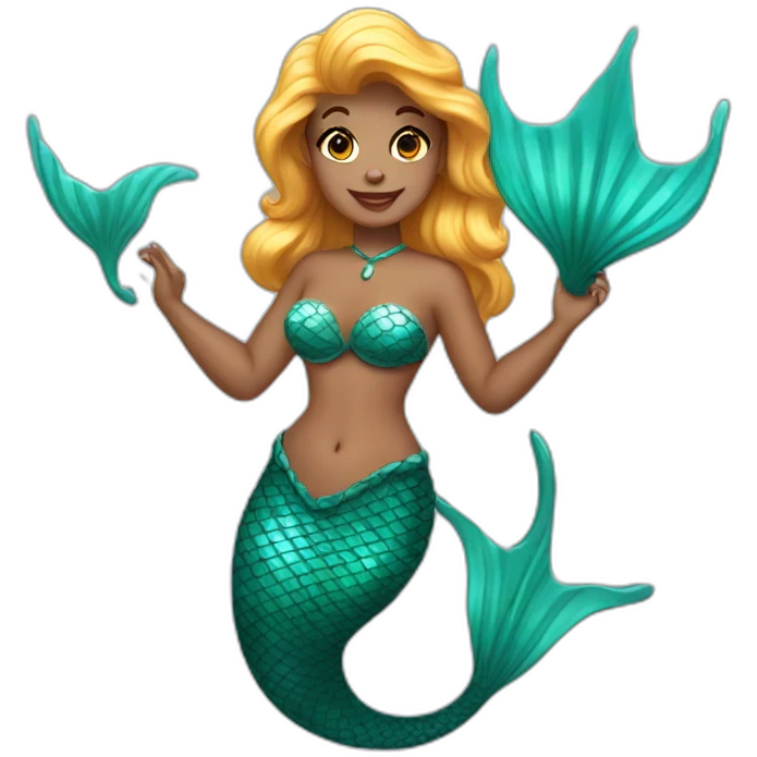 retro mermaid emoji