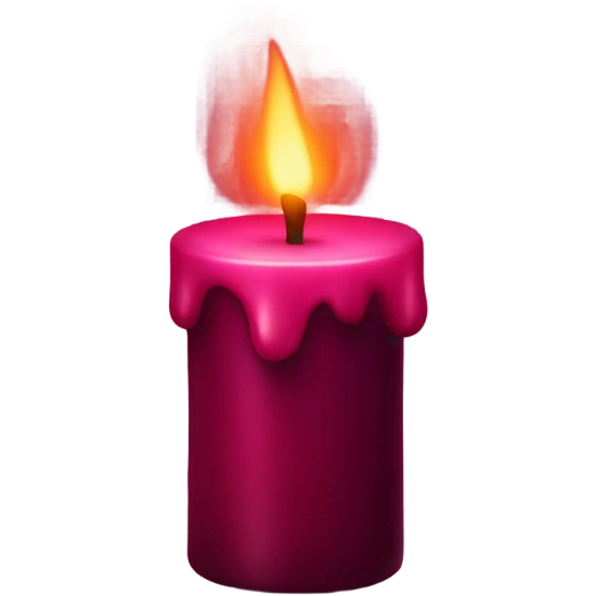 dark Ruby candle with red star emoji