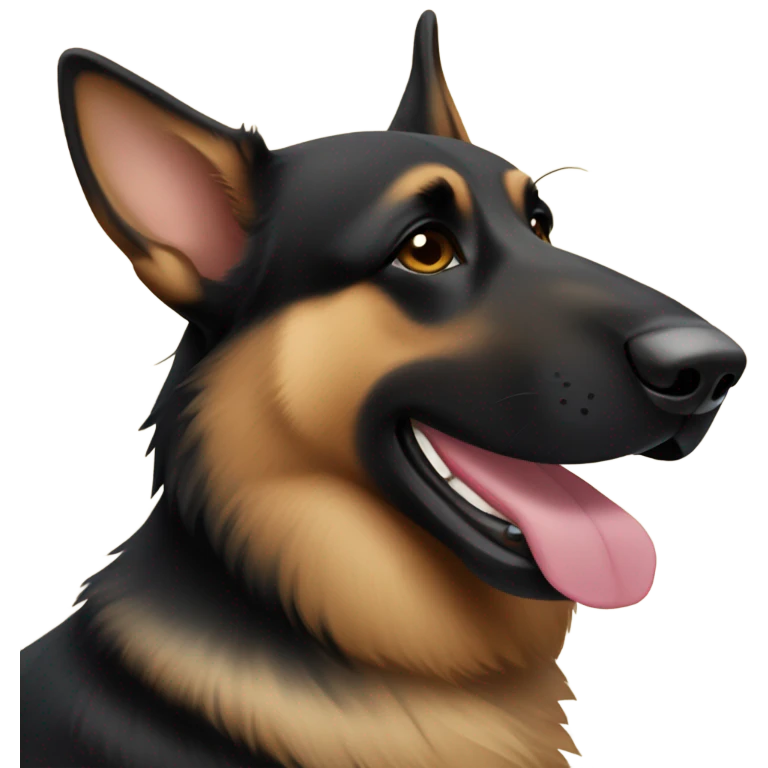 Black tan german shepherd emoji